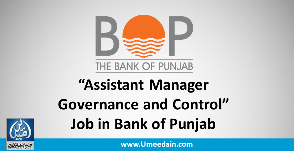 Assistant Manager Governance and Control Job in Bank of Punjab